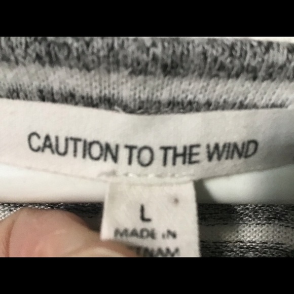 ⛄️ Caution To The Wind - SOFT, striped shirt with front tie-up - Picture 4 of 5